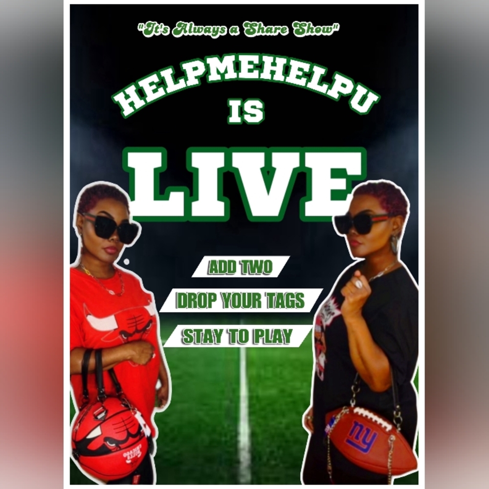 @HELPMEHELPU IS LIVE SPEAK TO GET IN TRAY! ADD 2, TAG AND LET'S GO SHOPPING 🛒🛍